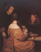 TERBORCH, Gerard The Card-Players (mk08) oil painting artist